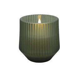 Scented wax glass candle serenity, green