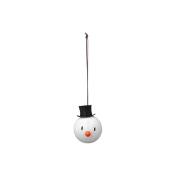 Snowman Ornament 2 pcs, white