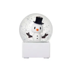 Snowman Snow Globe, white