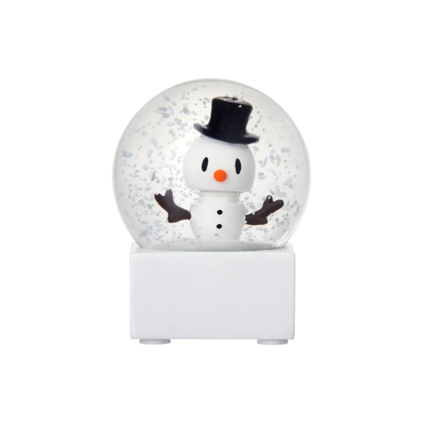 Snowman Snow Globe, white