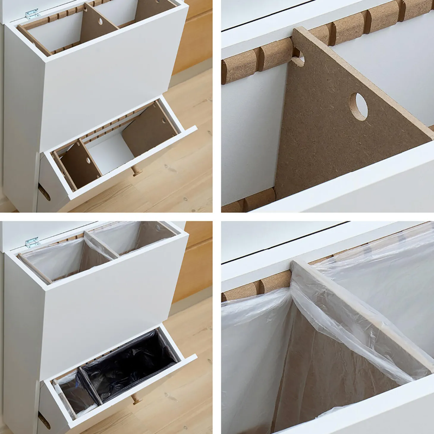 SORTED Standard Tall affaldssortering, snow white