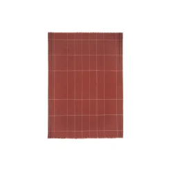 Square plaid, rusty red