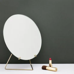 Standing Mirror, brass