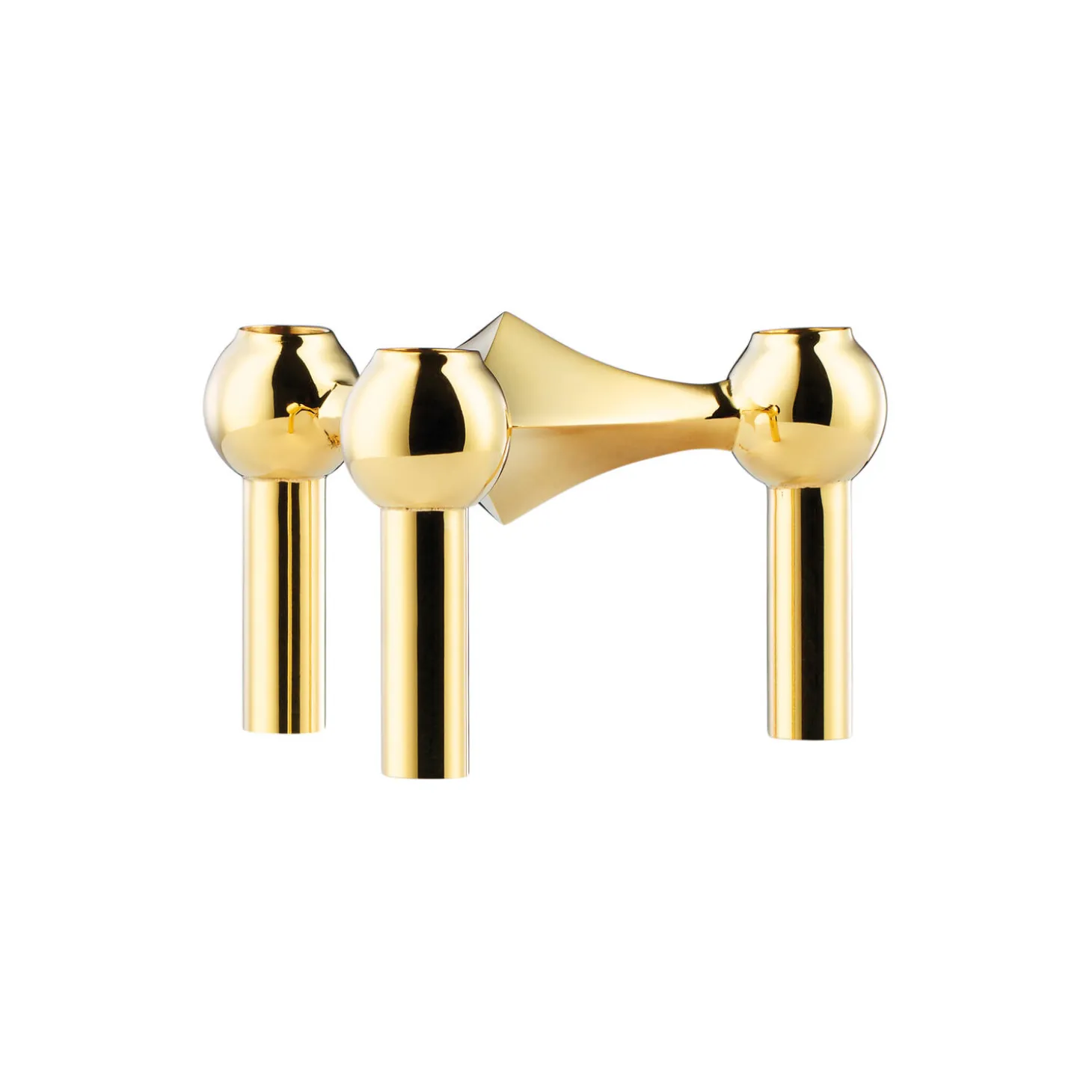 STOFF Nagel lysestage, messing