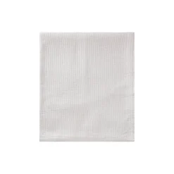 Stribet, vendbart sengetæppe i økologisk bomuld, white/coral