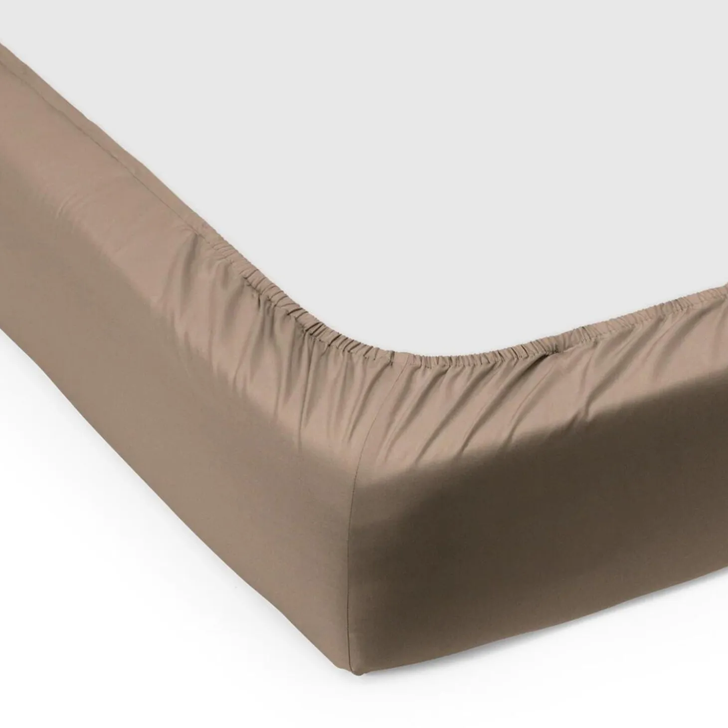 SUPIMA PERCALE lagen til boxmadras, walnut