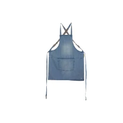 Suspender forklæde, blå