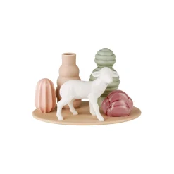 Sweet Stories Lamb Vase, dusty rose