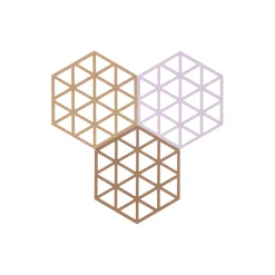 Triangles bordskåner, terracotta/lupine/almond