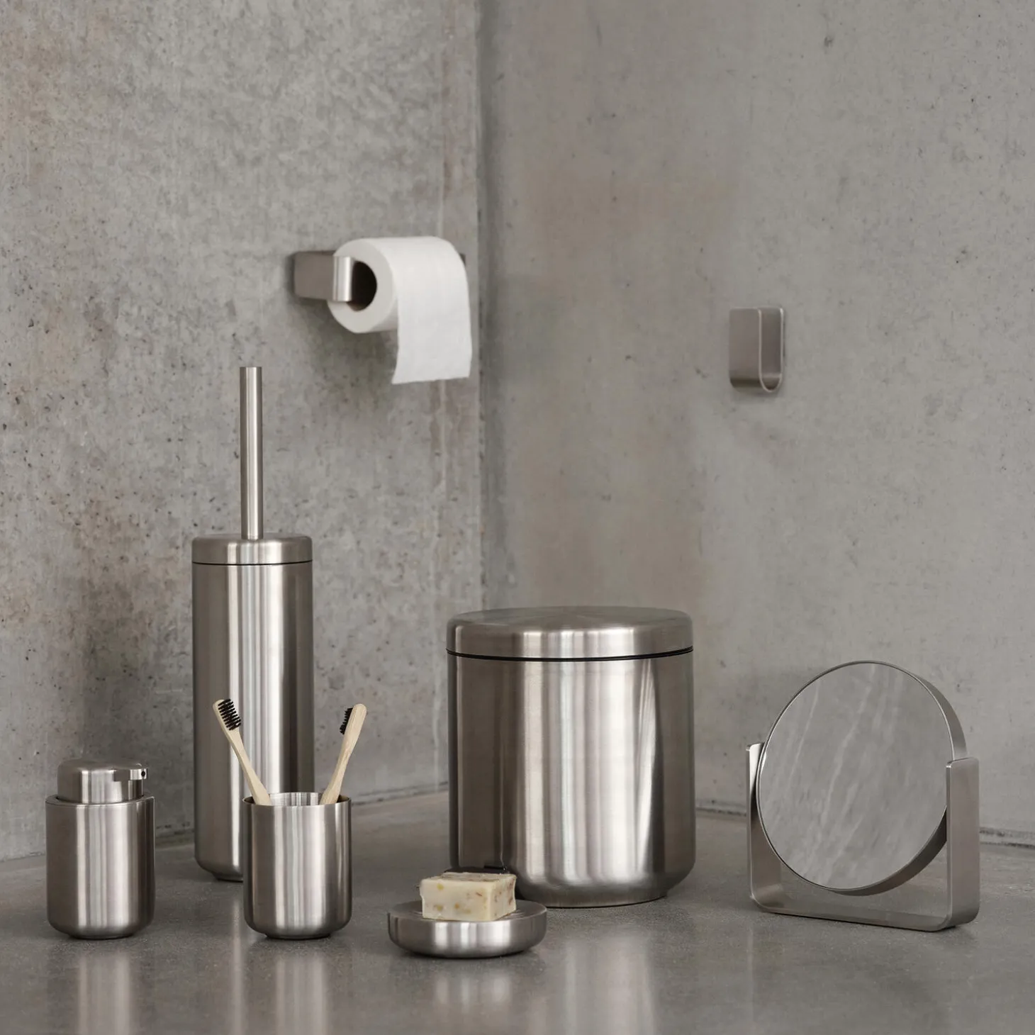 Ume toiletbørste, steel