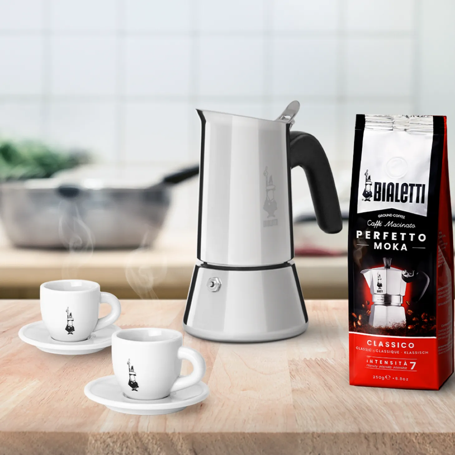 Venus espressokande 4 kopper, sølv