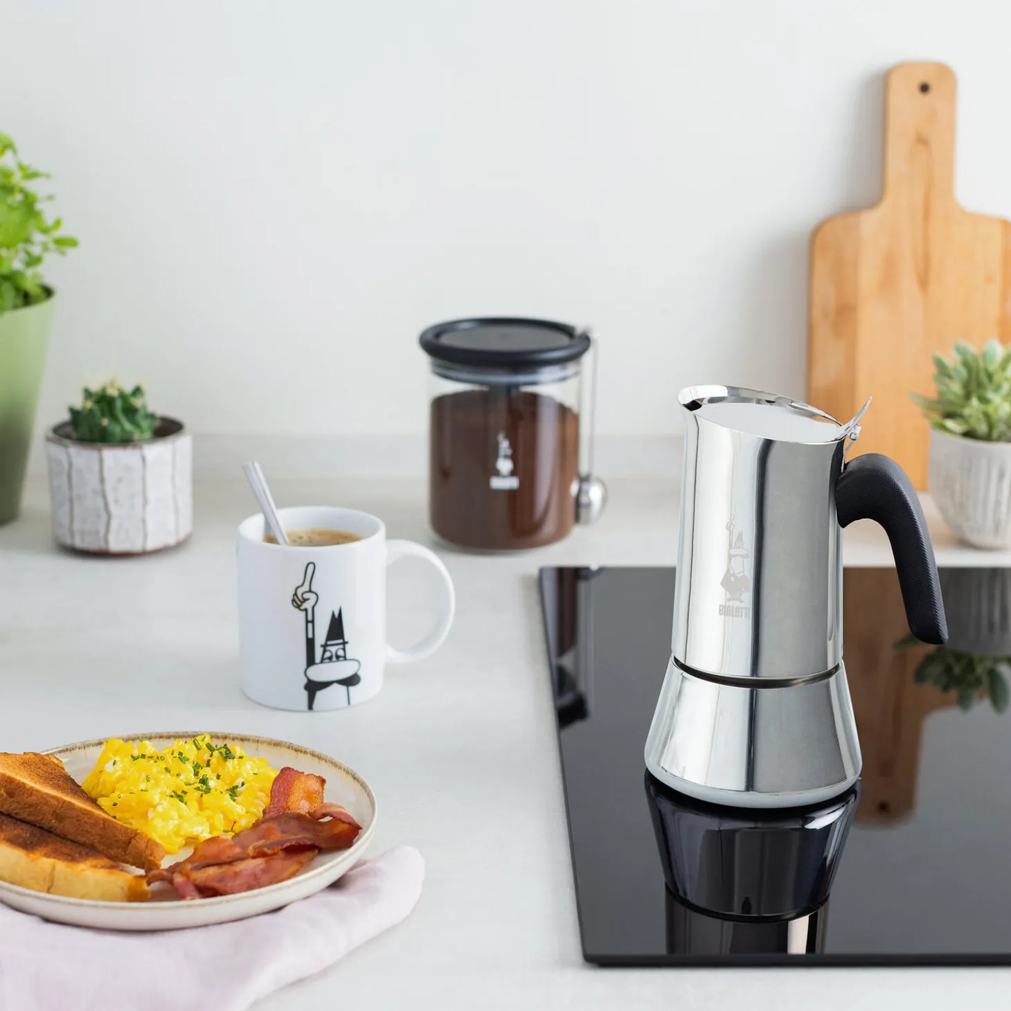 Venus espressokande 4 kopper, sølv