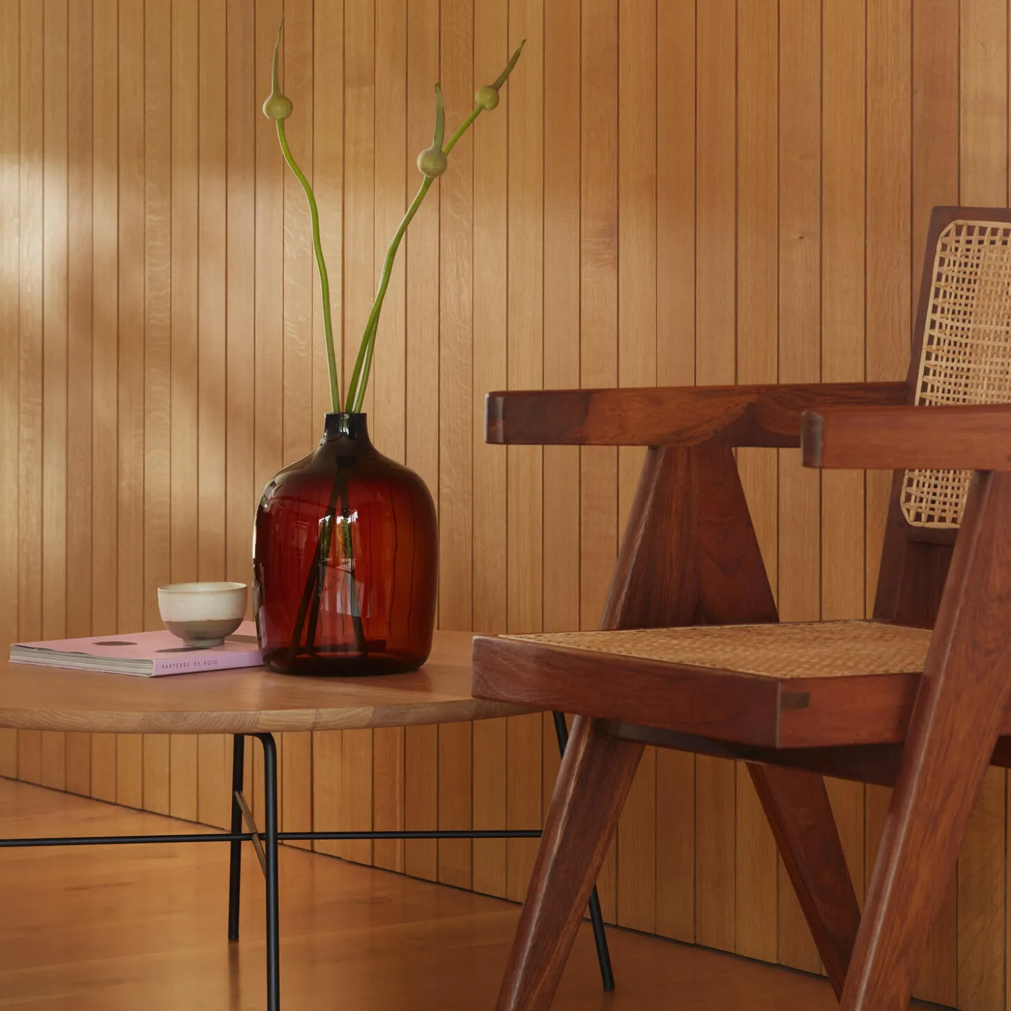 Vessel vase, brun/mocka