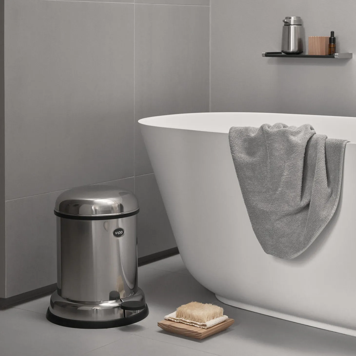 VIPP14 pedalspand, rustfrit stål