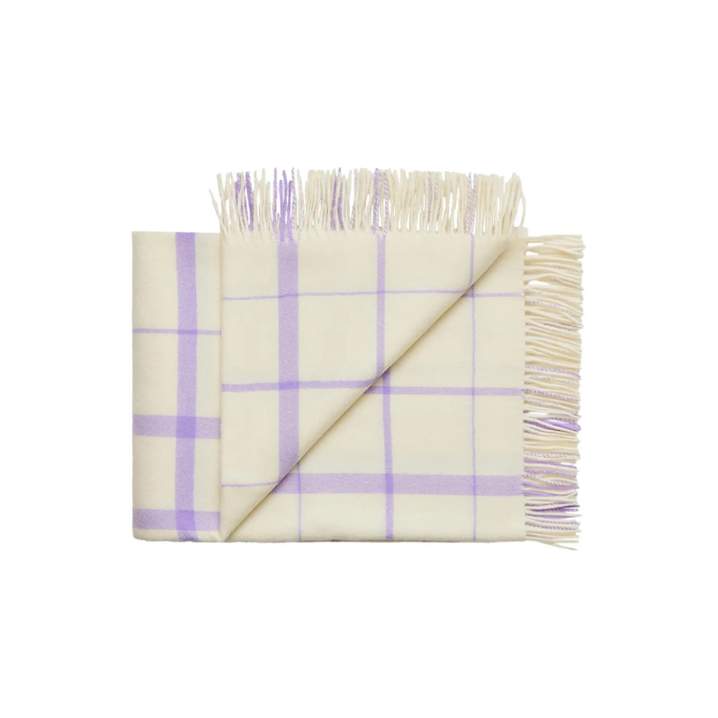 Warp and Weft plaid, 02106 vibrant - raw white/lilac