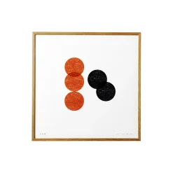 WOOD WORKS 4 black & red print